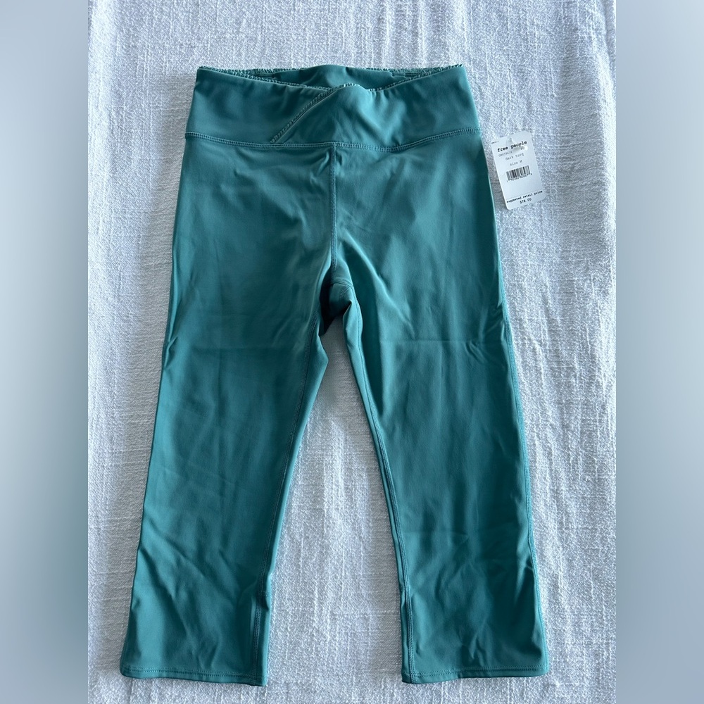 Free People Teal Active Capri Leggings